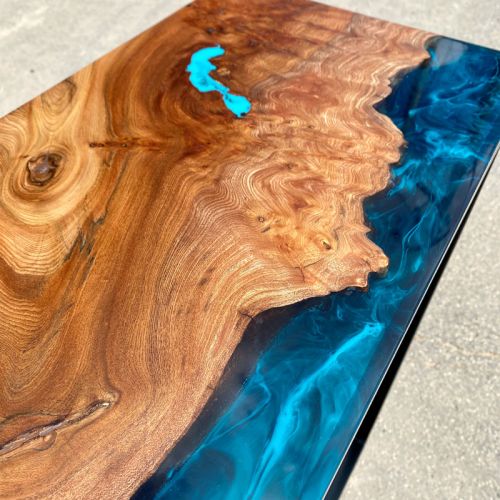 Galactic Burr Elm River Console Table