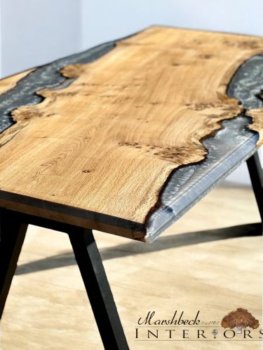 Oak & Silver Pearl River Dining Table