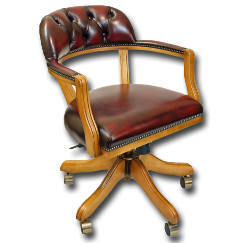 Antique Reproduction Court Swivel Desk Chair