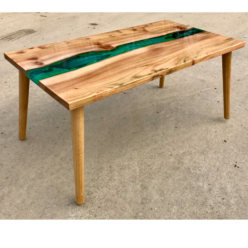 Elm & Green Resin River Coffee Table