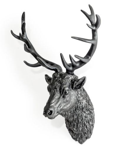 Black Wall Mounted Stag