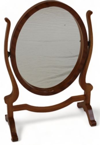 Antique Reproduction Oval Dressing Table Mirror