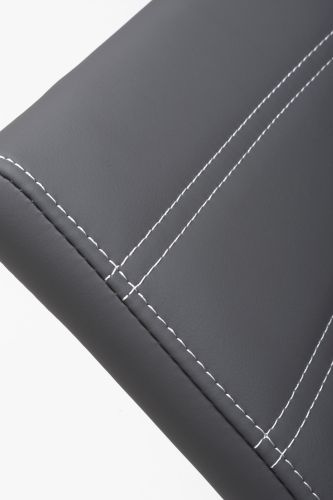 Callisto Dining Chair, Grey Leather Effect