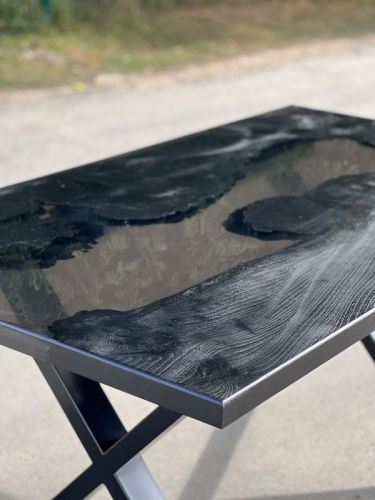 Jet Black Elm River Dining Table