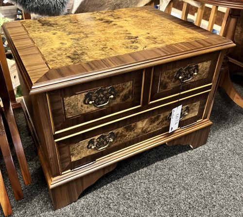 Burr Walnut Small TV Stand