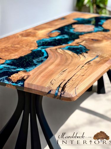 Burr Elm Turtle Lagoon Dining Table