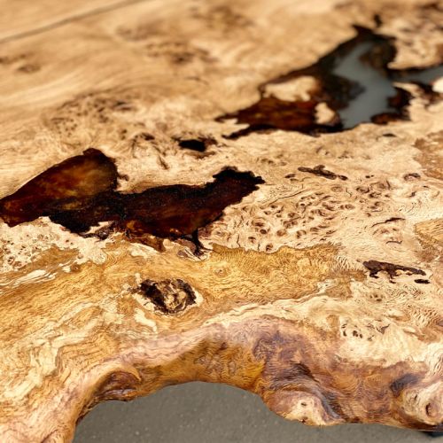 Single Slab Burr Oak Dining Table