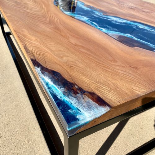 Large Elm & Deep Sea River Coffee Table