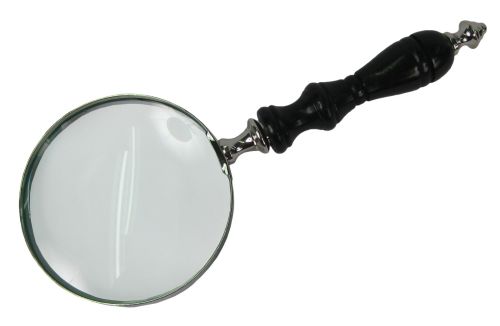 Magnifying Glass with Black Wooden Handle
