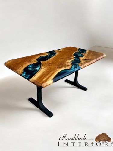 Oak & Midnight Sea River Dining Table