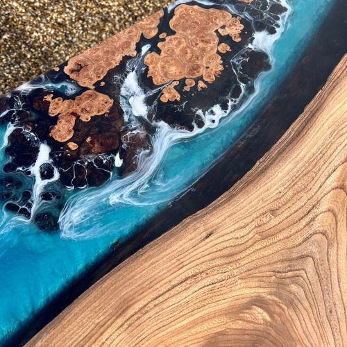 Elm & Ocean Art River Dining Table