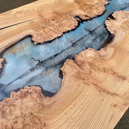 Lake Kariba Art Table Resin River Dining Table