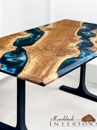 Oak & Midnight Sea River Dining Table