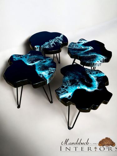 Ltd Edition Midnight Wave Side Table