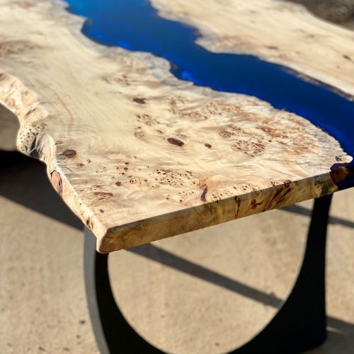 Mappa Burr Live Edge River Dining Table