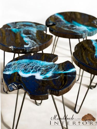 Ltd Edition Midnight Wave Side Table