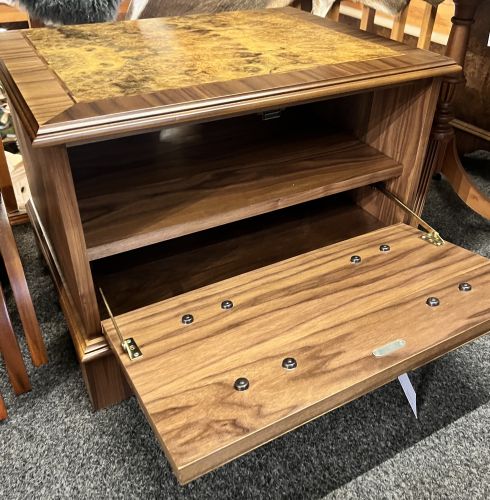 Burr Walnut Small TV Stand