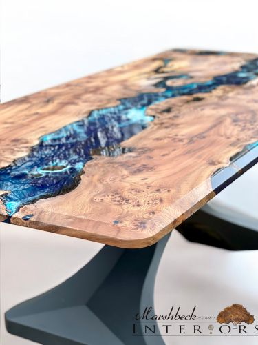 Burr Elm Ocean Dining Table