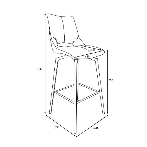 Mako Swivel Self-returning Leather Effect Bar Stool, Yellow