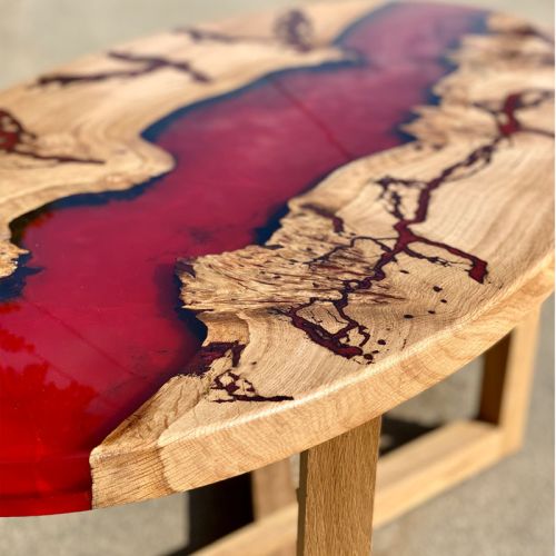 Lightning River Coffee Table Lava Resin