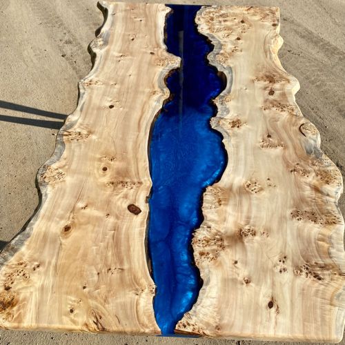 Marshbeck Mappa Burr Live Edge River Dining Table Marshbeck