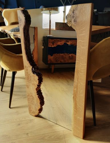 Oak Live Edge Wall Mirror