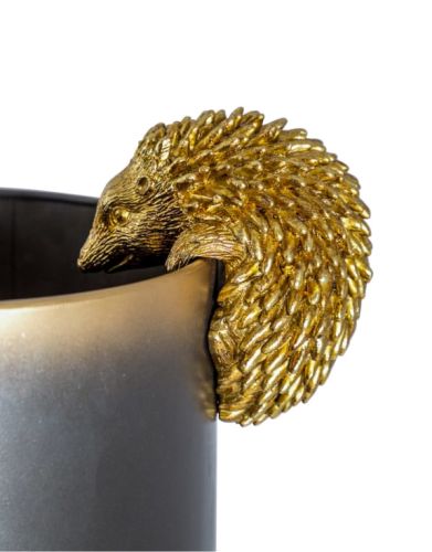Gold Hanging Hedgehog Pot Decor