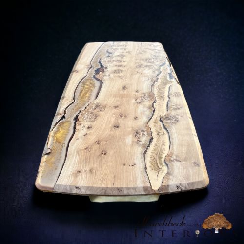 Molten Gold Burr Oak River Dining Table