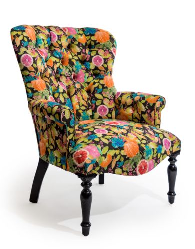 Citrus Fruit Button-back Occasional Chair