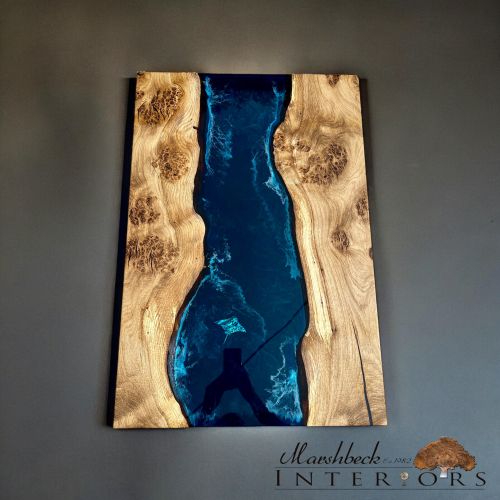 Burr Elm & Deep Sea Coffee Table