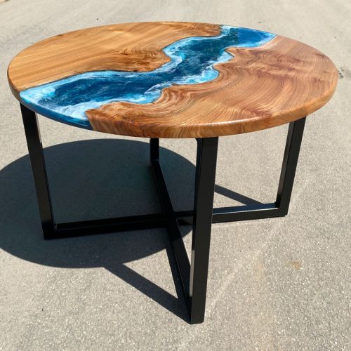 Burr Elm Ocean Coffee Table