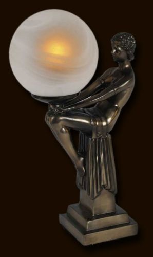 Art Deco Sitting Lady Table Lamp