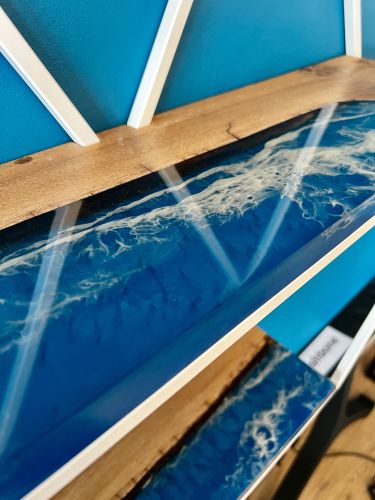 Hex Wall Shelf with River Shelves