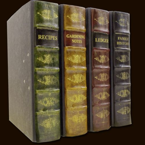 Lever Arch Files With Antique Book Spine