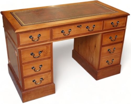 42 x 21 Regency Reproduction Pedestal Desk