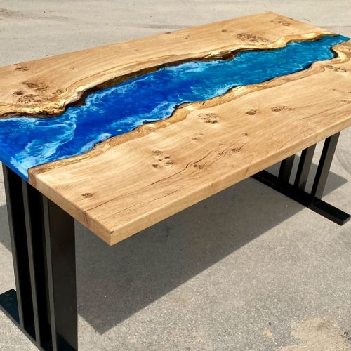 Oak & Ocean Effect River Dining Table