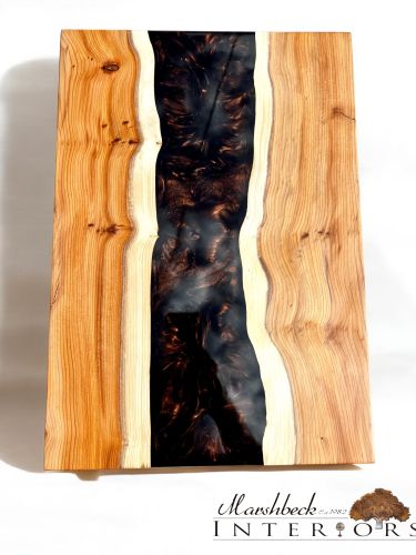 Yew & Bronze River Side Table