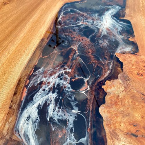 Elm  Bespoke Resin River Coffee Table