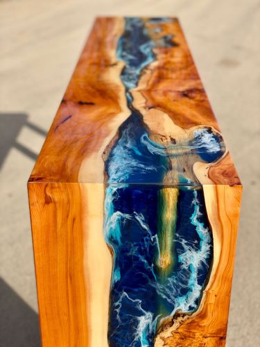 Yew Waterfall Console Table