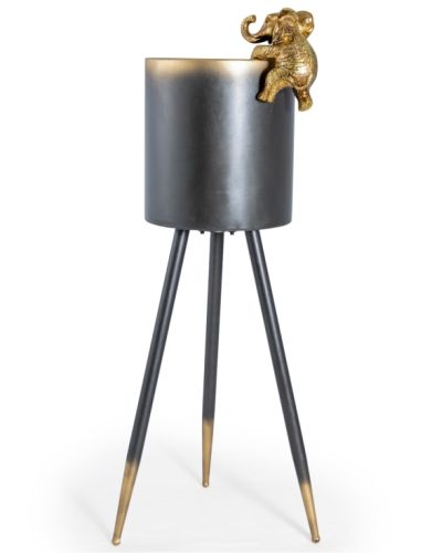 Gold Hanging Elephant Pot Decor