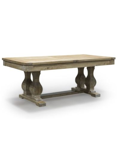 Reclaimed Solid Dark Elm Extending Dining Table