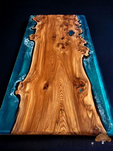 Elm & Arctic Ocean River Dining Table