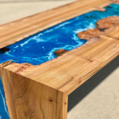 Elm Double Waterfall River Coffee Table