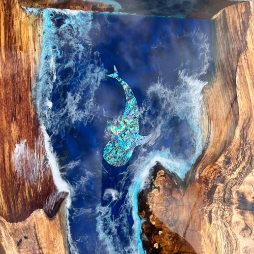 Double Waterfall River Coffee Table Ocean Theme