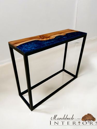 Elm & Blue Resin Console Table