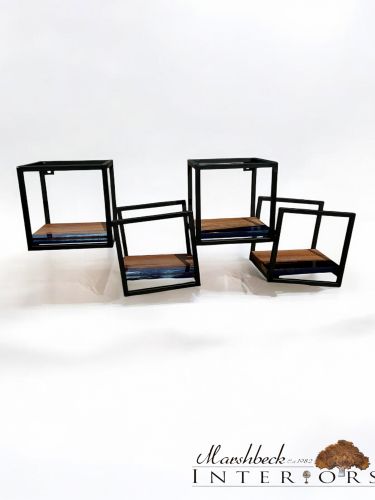 Tipping Wall Display with River Shelves