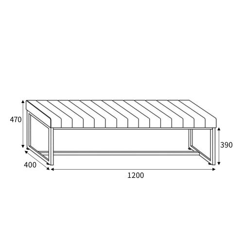 Archer Leather Effect Bench, Grey