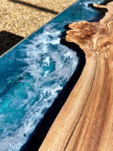 Elm & Arctic Ocean River Dining Table