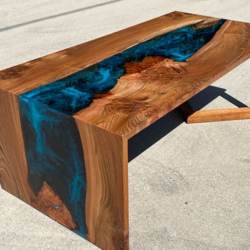 Waterfall River Coffee Table Burr Elm