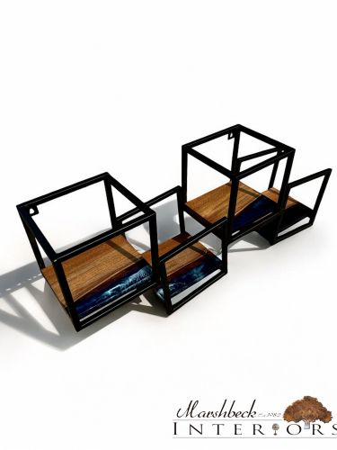 Tipping Wall Display with River Shelves